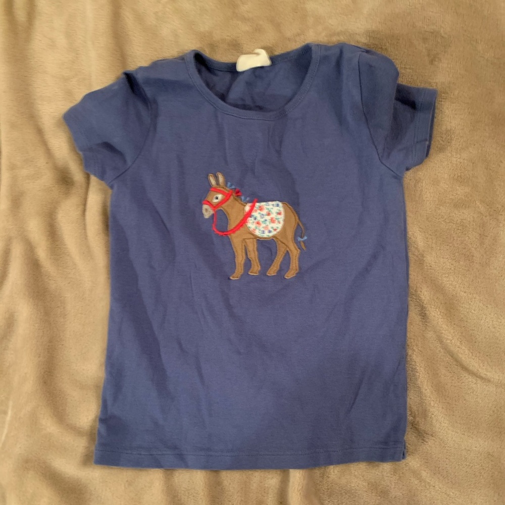 Blue Kids T Shirt with donkey
